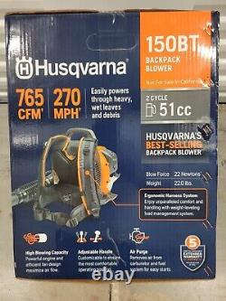 Husqvarna 150BT 50.2cc 434 CFM 251 MPH 2-Cycle Gas Backpack SEALED NIB was$329