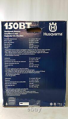 Husqvarna 150BT 50cc 2.15 HP 2 Cycle Gas Backpack Leaf Blower