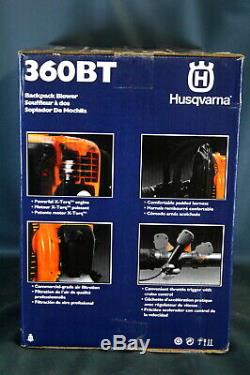 Husqvarna 360BT 65.6cc 2-Cycle 232 MPH Commercial Gas Leaf Blower Backpack NEW