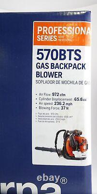 Husqvarna 570BTS 972cfm 65.6cc 2-Cycle Gas Backpack Leaf Blower