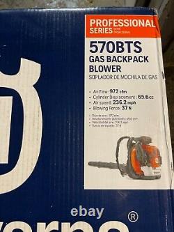 Husqvarna 570bts Gas Leaf Blower 570 BTS 2 cycle backpack yard grass 65.6cc 232