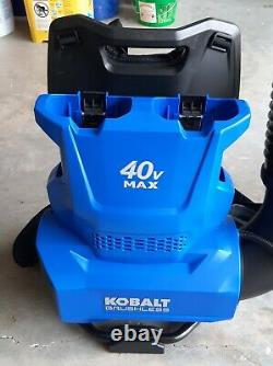 Kobalt 40V 135mph Brushless Backpack Cordless Electric Leaf Blower TOOL ONLY
