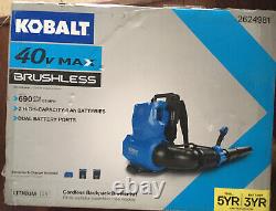 Kobalt 40v Max Brushless Cordless Backpack Blower KBB 424006 Open Box Tool NIB