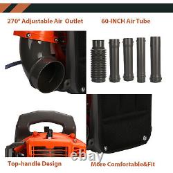 Leaf Blower 52CC 2-Stroke Backpack Gas Powered Leaf Blower 550 CFM Wind Speed