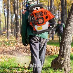 Leaf Blower 52CC 2-Stroke Backpack Gas Powered Leaf Blower 550 CFM Wind Speed