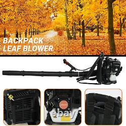Leaf Blower Backpack Gas Powered Snow Blower 550CFM 52CC 2-Stroke 1.7HP(Black)