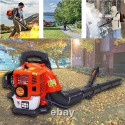 Leaf Blower Backpack Gas Powered Snow Blower 550CFM 6800RPM 52CC 2-Stroke USA