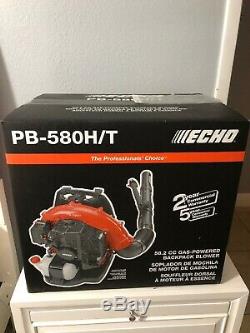 NEW ECHO PB-580H/T 216 MPH 517 CFM 58.2cc Gas Backpack Leaf Blower #6170-1
