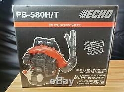 NEW ECHO PB-580H/T 216 MPH 517 CFM 58.2cc Gas Backpack Leaf Blower #6170-1