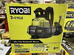 NEW Ryobi 38cc 2 Cycle Gas Backpack Leaf Blower, RY38BPVNM