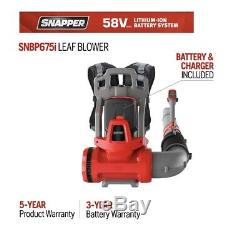 NEW Snapper BPB58V 58V Cordless Backpack Leaf Blower