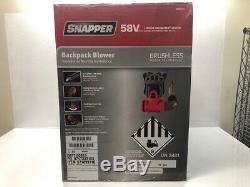 NEW Snapper BPB58V Cordless Electric 58V MAX Li-Ion Backpack Leaf Blower Kit