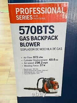 New Husqvarna 570BTS Gas Backpack Leaf Blower Guaranteed 972cfm 65.6cc 236.2mph