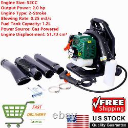 New Leaf Blower Backpack Gas Snow Blower 2-Stroke Engine 52 CC 2.0hp 1.2L 90dB