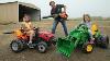 Playing In Hay With Leaf Blowers On Kids Tractors Tractors For Kids