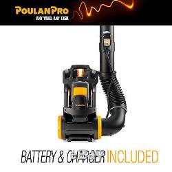 Poulan Pro 58-Volt Cordless 675 CFM 150 MPH Backpack Leaf Blower (WithBattery)