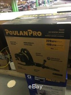 Poulan Pro Pr46Bt 46cc 2-Cycle 220 Mph 490 Heavy-Duty Gas Backpack Leaf Blower