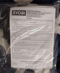RYOBI RY404170 145 MPH 625CFM 40V Lithium-Ion Cordless Backpack Leaf Blower