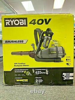 RYOBI RY40440 Cordless Backpack Blower 40V 145 MPH 625 CFM 5Ah Battery &Charger