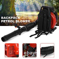Red Gas Backpack Leaf Blower Snow Blower 80CC 900CFM 2-Stroke Engine 205MPH USA