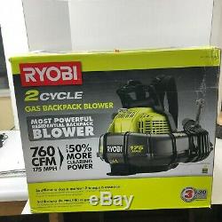 Ryobi 2 Cycle 38cc 175 MPH Gas Backpack Leaf Blower 760CFM New in box Sec-a