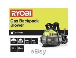 Ryobi RY38BP 175 MPH 760 CFM 38cc Gas Backpack Leaf Blower