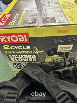 Ryobi RY38BPVNM 175 MPH 760 CFM 2 Cycle Backpack Blower -UNTESTED