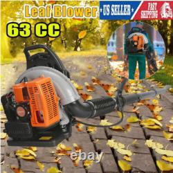 US Leaf Blower Backpack Gas Snow Blower 2-Stroke Engine 63CC 665CFM New